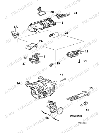 Взрыв-схема стиральной машины Arthurmartinelux AWTS12430W - Схема узла Electrical equipment 268